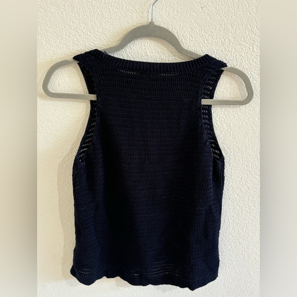Madewell Navy Knit Tank Top Size S - Picture 3 of 3